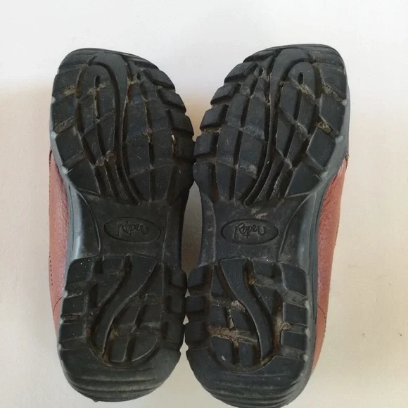 Roper Performance Rodeo Western Leather Brown Slip-On Shoes Round Toe Si… - Picture 7 of 8